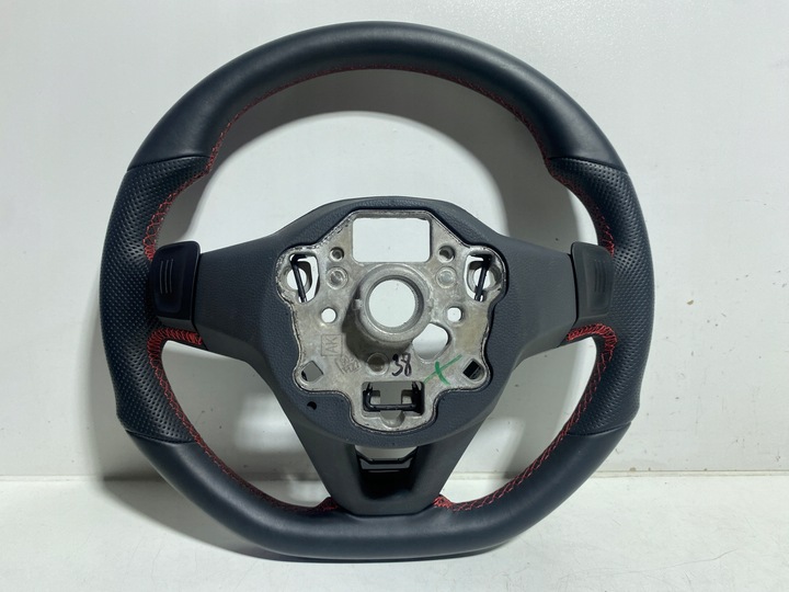 фото №5, Руль лепестки кожа vw golf viii gti tiguan красная nić 5h0959542h #