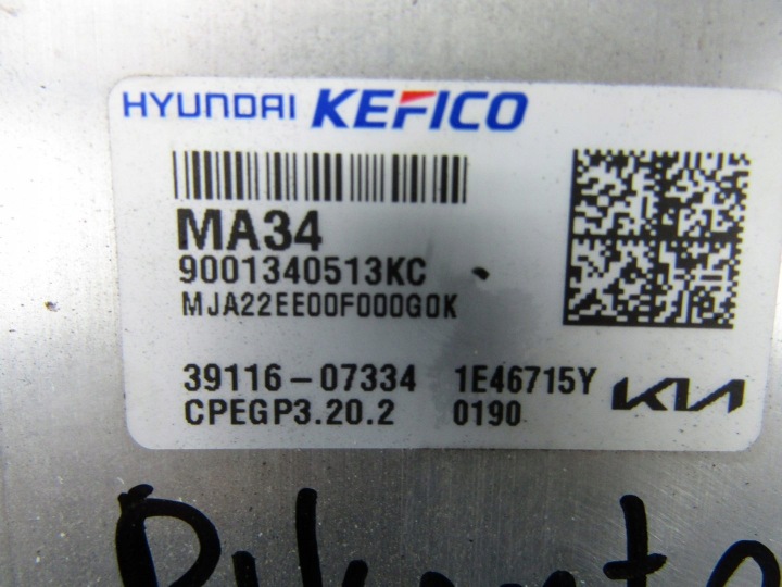 фото №8, Kia picanto iii 1.0 24r компьютер двигателя блок управления  39116-07334 9001340513kc