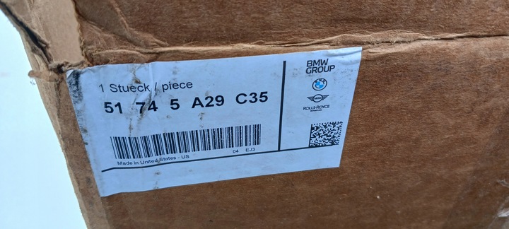 фото №9, Канал впуск туннель руль воздуха ролета жалюзи нижняя bmw x7 g07