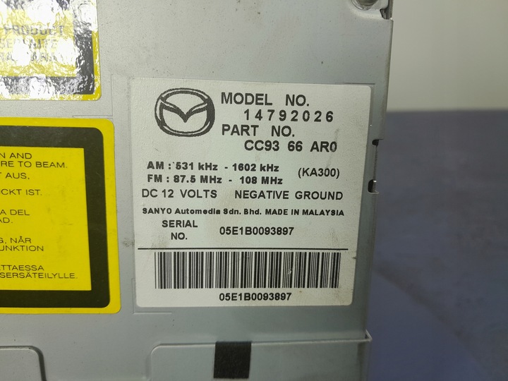 фото №9, Mazda 5 i cr рестайлинг радио cd 14792026