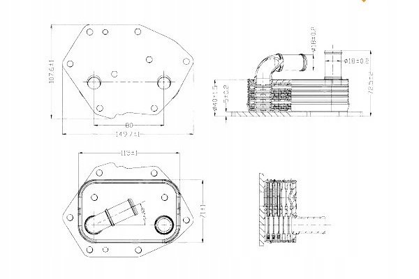 фото №2, Радіаторів масла nrf 1103p4 1103p5