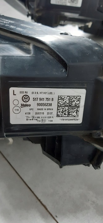 фото №10, Vw sportsvan лампа права ліва перед фари 517941751b 517941752b