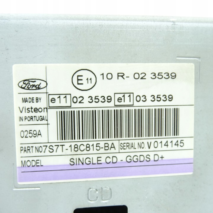 фото №4, Ford mondeo mk4 радио 7s7t-18c815-ba