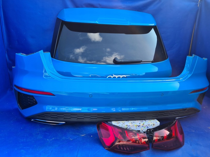 фото №16, Audi a3 s3 8y бампер комплектний зад s-line кришка багажника лампи led lv5c
