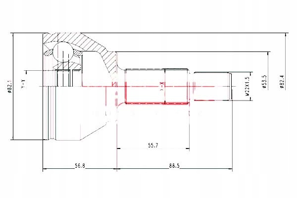 фото №14, Шарнир zew. ford fiesta v 04- 25/23/53,2mm - ford