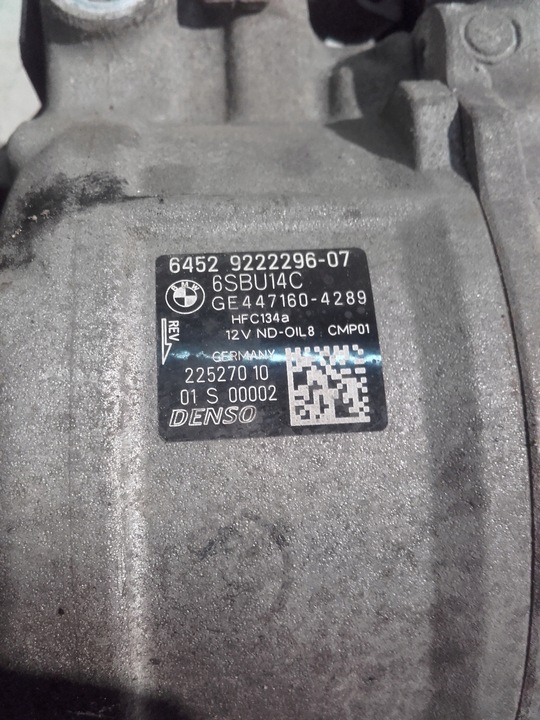 фото №5, Bmw 1 f20 компресор кондиціонера 9222296 1.6 tb