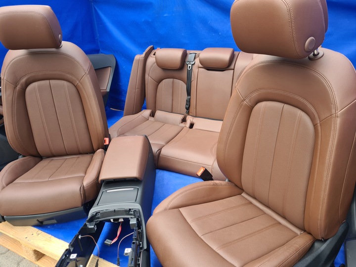 фото №9, Audi a6 c7 комплект сидіння шкіра perforowana коричневі з підігрівом 30 km oem