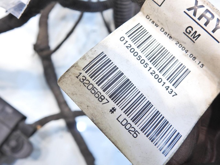 фото №7, Джгут установка камери двигуна opel astra iii h 1.6 16v 13205687