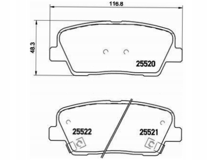 фото №2, Тормозные колодки зад kia sorento ii 2.0-3.5 09-15 stinger 2.0 2.2 17-