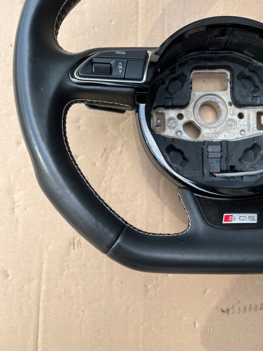 фото №7, Audi q5 sq5 8r 12-16 руль срезанная кожаный лепестки оригинал