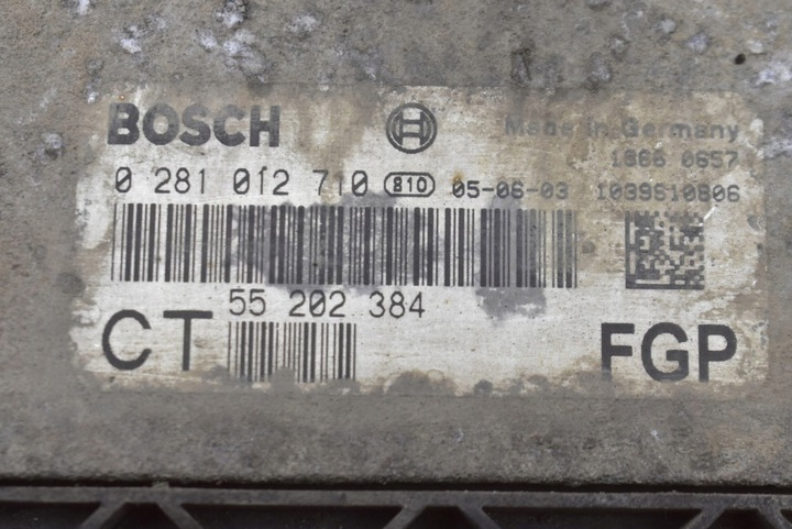 фото №8, Иммобилайзер компьютер набор 55202384 0281012710 13216684 opel zafira b 1.9 cdti