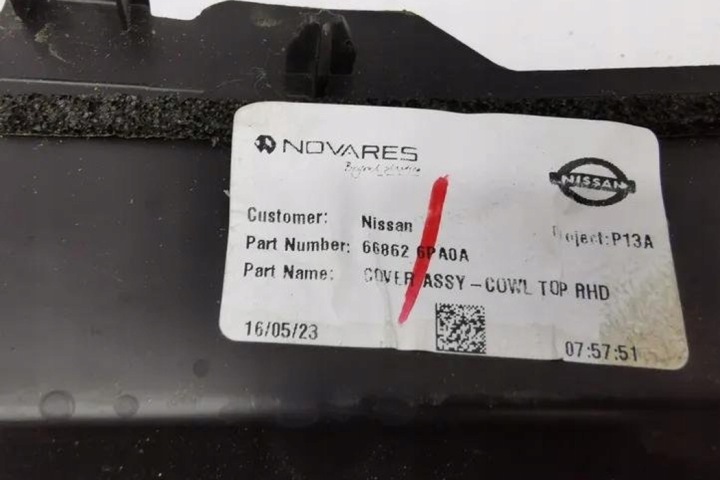 фото №9, Пластик двірник передніх nissan juke f16 668626pa0a 1.6l гібрид