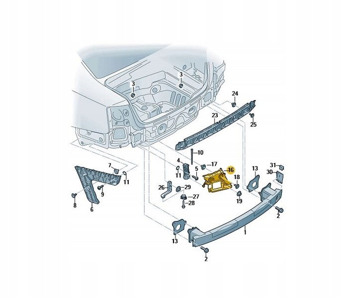 фото №11, Ковзун направляюча кріплення бампера audi a6 c7 fl