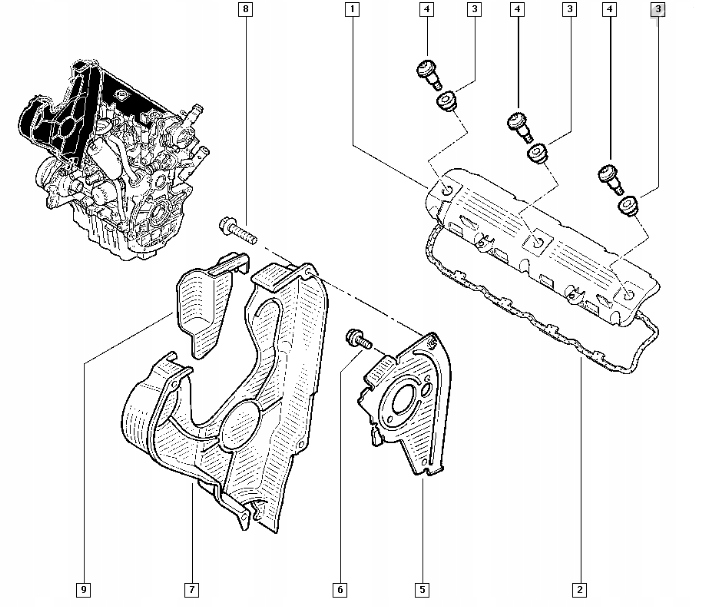 фото №4, Защита крышка распределительный вал renault 1.9 dci оригинал