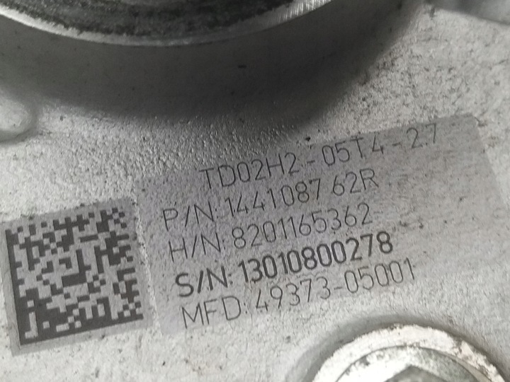 фото №14, Турбина турбонагнетатель 1.2 tce h5f renault scenic megane juke 144108762r