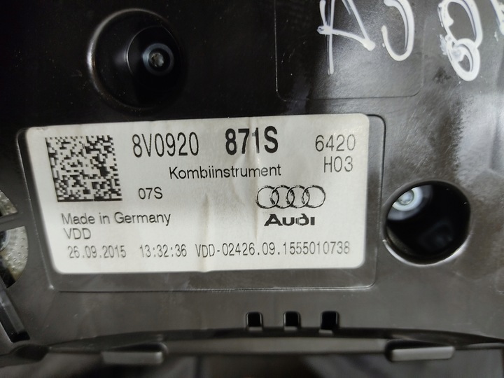 фото №8, Спидометр audi a3 8v 2.0 tdi 8v0920871s европа 2013-2020