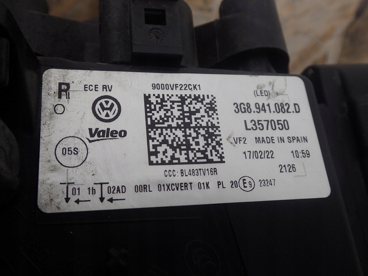 фото №11, Лампа права правий повний led vw arteon 3g8941082d
