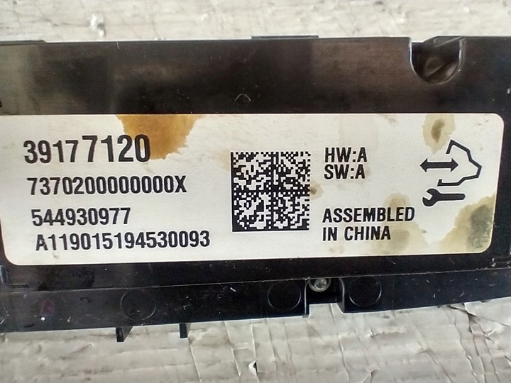 фото №9, Opel insignia b блок управления переключатель панель кондиционера воздуховод 39177120