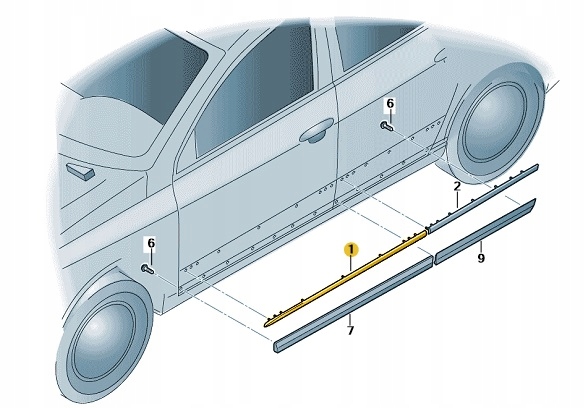 фото №2, Планка передних левых дверь vw passat b6 оригинал 3c0853515c хром