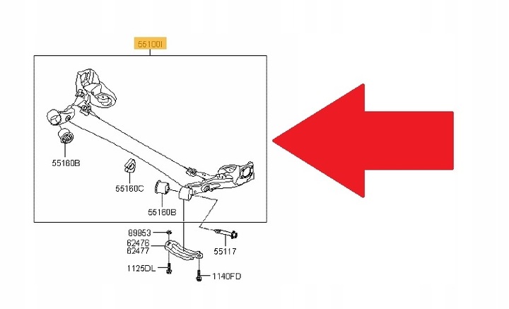 фото №1, Нове підрамник рама балка колиска зад do kia cerato ii 2009+
