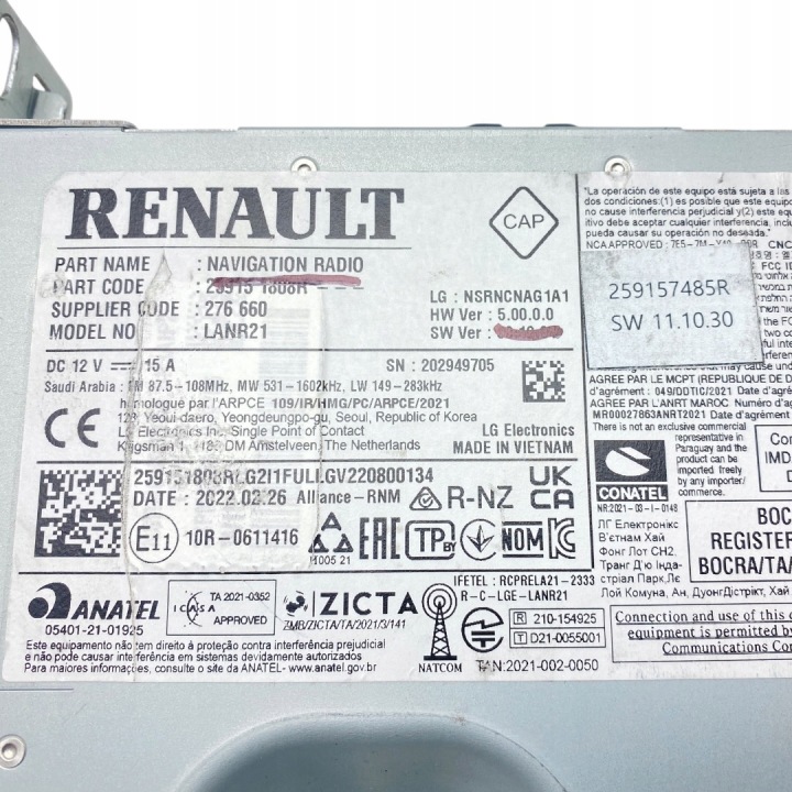 фото №12, Магнітола магнітола renault austral 259151808r