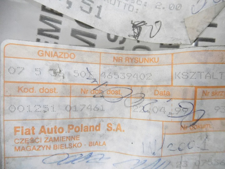 фото №7, Прокладка kształtownik гумовий лівий fiat palio 46539402