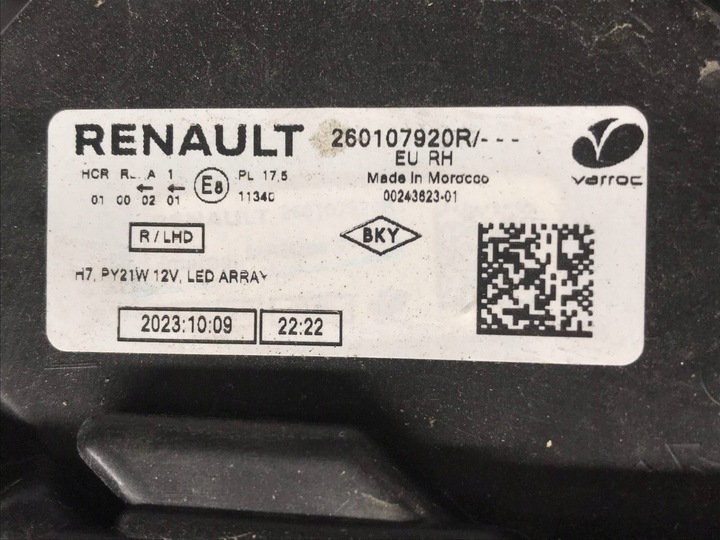 фото №16, Лампа перед передняя правая led dacia sandero 3 iii jogger 20- 260107920r