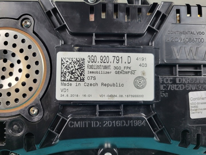 фото №9, Vw arteon 18r 2.0 tdi спидометр приборы виртуальный cockpit 3g0920791d