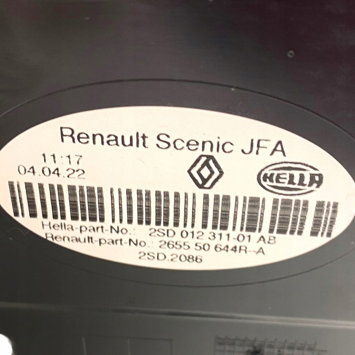 фото №16, Лампа зад левая renault scenic iv led 265550644r