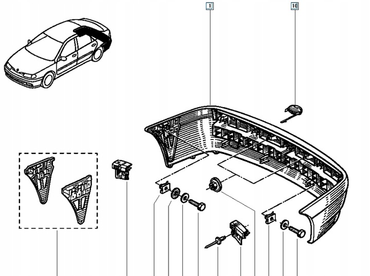фото №11, Заглушка бампера renault laguna 7700822610