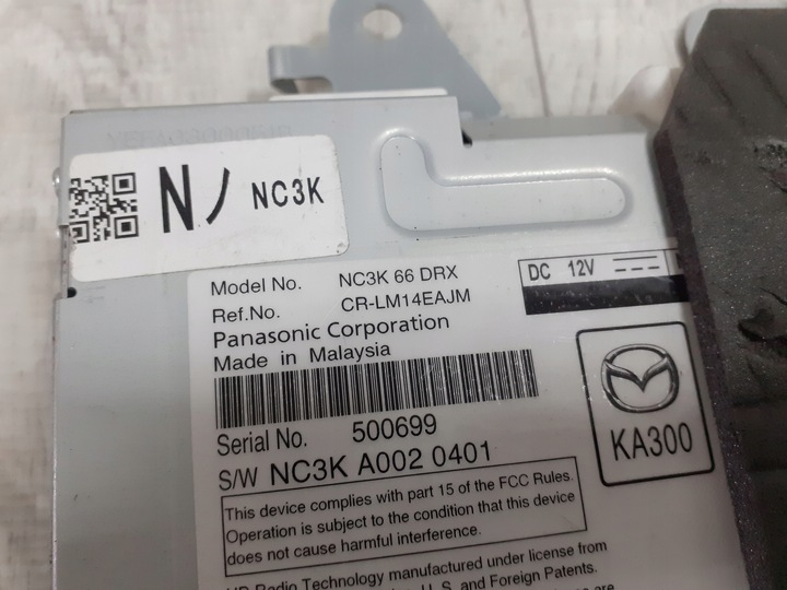 фото №5, Fiat 124 spider mazda mx5 радио тюнер nc3k 66 drx