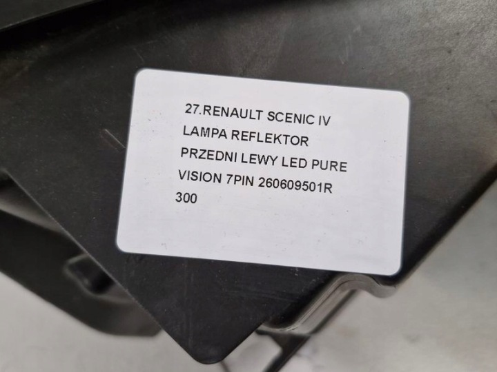 фото №9, Renault scenic iv 4 фара левые перед led pure vision 7pin 260609501r