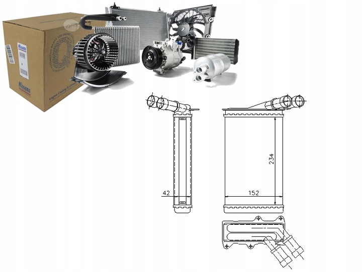 фото №1, Nis71156 обігрівач 152x234x42 citroen berlingo