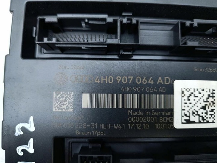 фото №8, Audi a8 s8 d4 4h 2011 модуль / блок управления комфорта 4h0907064ad