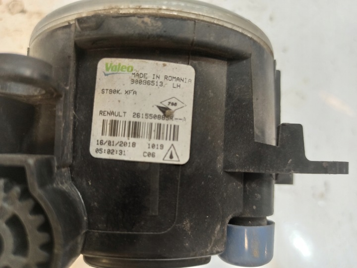 фото №11, Renault clio 4 iv рестайлинг галоген левый лампа противотуманная 261550885r