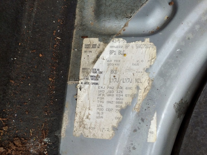 фото №12, Audi a3 8p 03-08 дзеркало ліві ly7j 5-pin