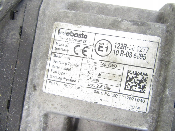 фото №6, Отопление вебасто печка bmw f01 f06 f07 f10 f11 f12 f13 дизель 9022166d