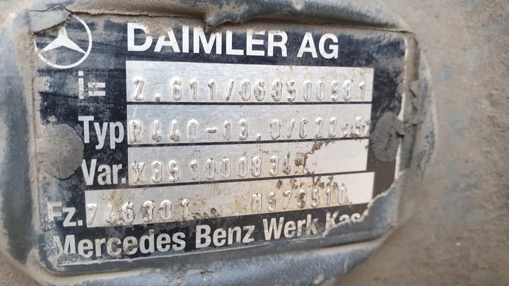 фото №12, Actros mp4 antos arocs диференціал диференціал вкладка моста r440-13,00/c22,5 2,611