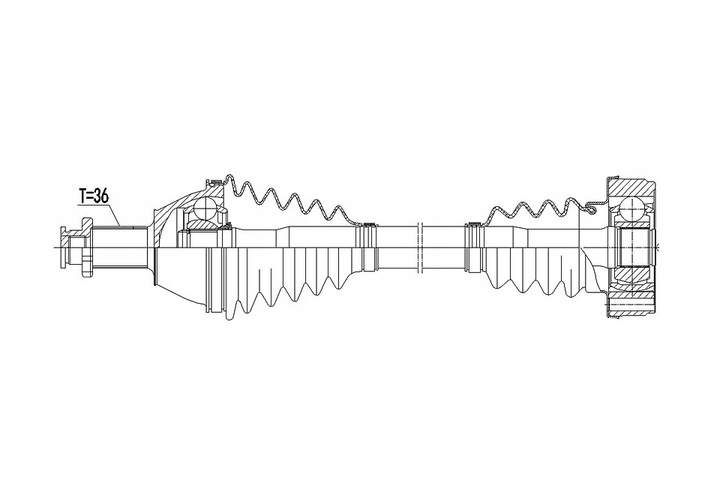 фото №14, Полуось приводная левая vw polo 01-09 fox 1.2 03-