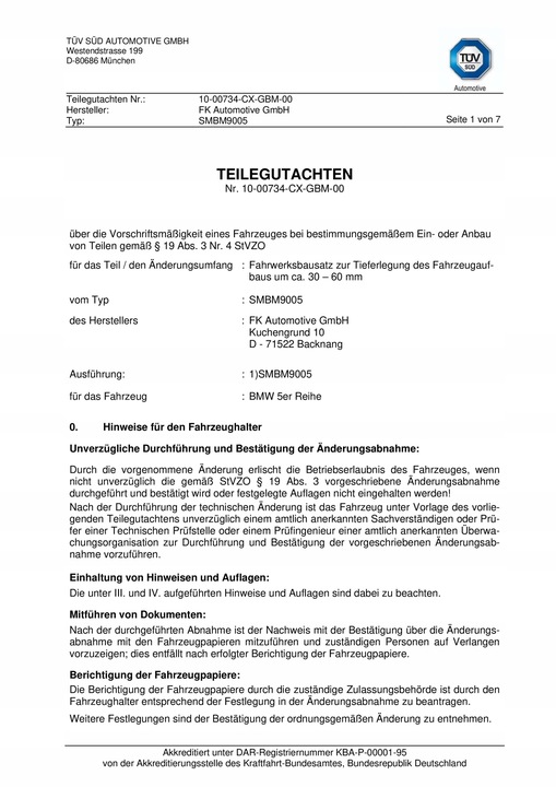 фото №7, Підвішування gwintowane bmw 5 e39 sedan fk автомобільний