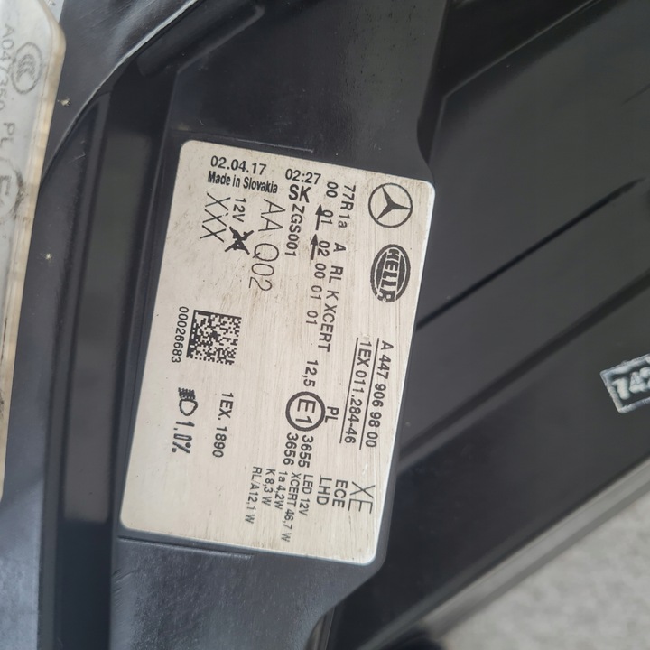 фото №9, Комплект лампа левая правая перед mercedes v класс vito a447 w447 полный led