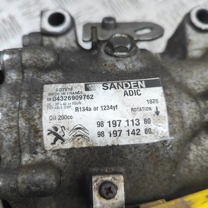 фото №6, Компрессор кондиционера citroën jumper фургон 9819714280 37361531 2.0l 96kw