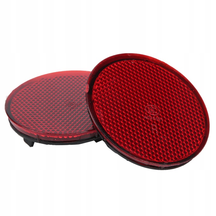 фото №13, Nissan qashqai 2007-2015 2pcs круглий червоний відбивач бампера заднього