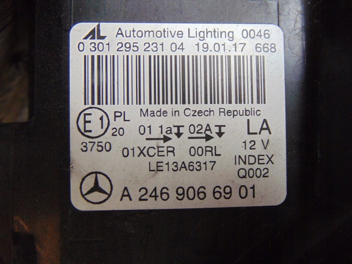 фото №15, Лампа ліва перед mercedes w246 рестайлінг європа