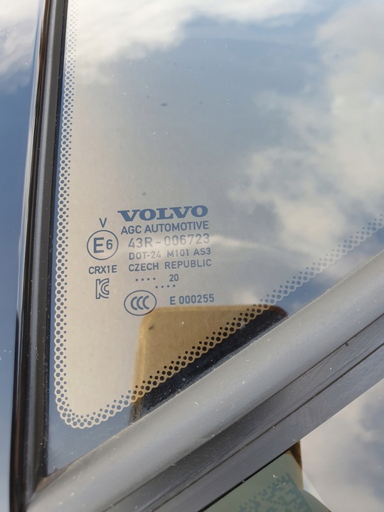 фото №3, Скло з двері лівий зад volvo xc40 xc-40 оригінальний номер as3 тонована трикутник