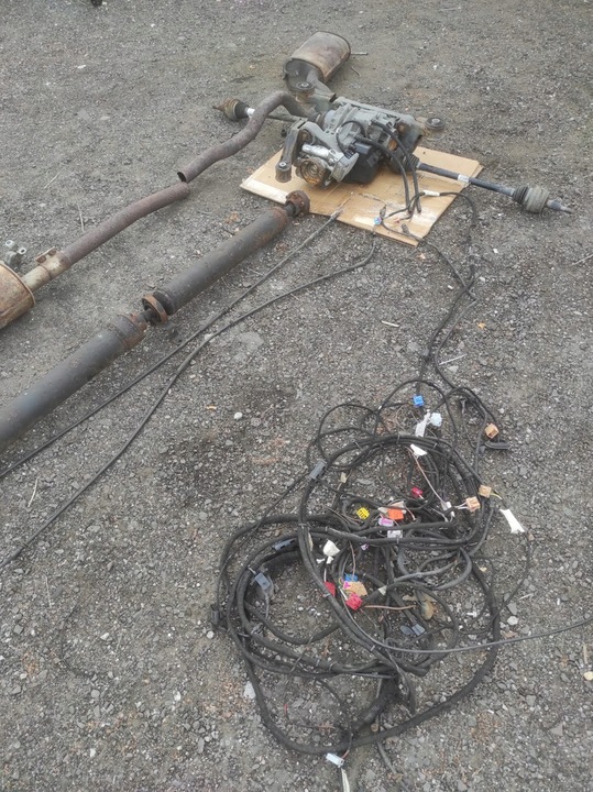 фото №13, Vw t5 2.5 tdi привод 4x4 swap коробка передач мост редуктор wał полуось выхлоп жгут