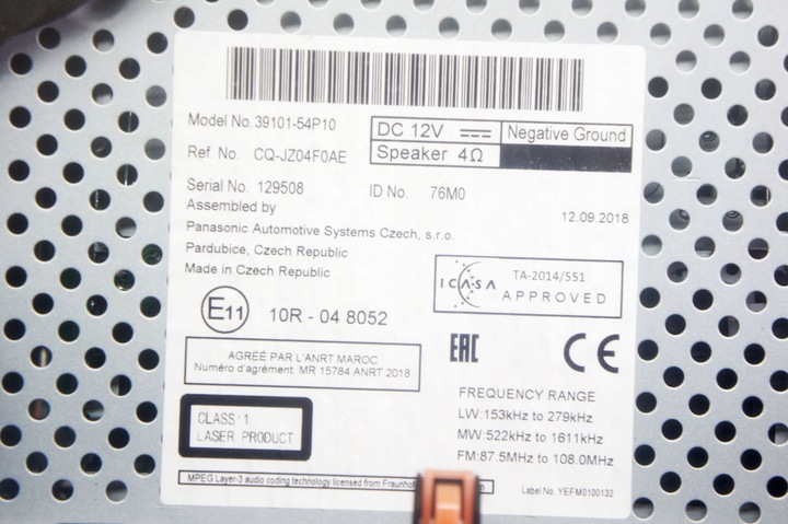 фото №6, Od098 suzuki vitara iii радіо 39101-54p10