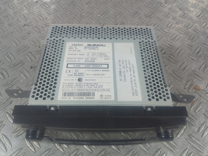 фото №4, Subaru forester iii sh 08-13 радіо радіопрогравач pf3299ba