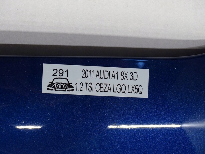 фото №9, Капот кришка перед передня двигуна audi a1 s1 8x синя lx5q