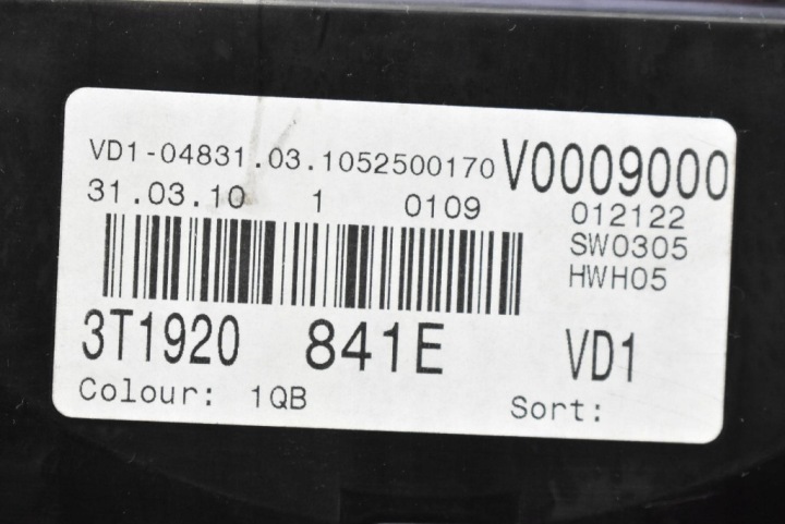 фото №9, Панель приладів eu 3t1920841e skoda superb 2 ii 1.9 tdi 105 km 08-13